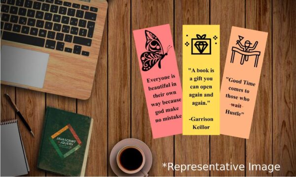 Ergonomically Designed Book Marks With Inspirational Quotes Pack of 12